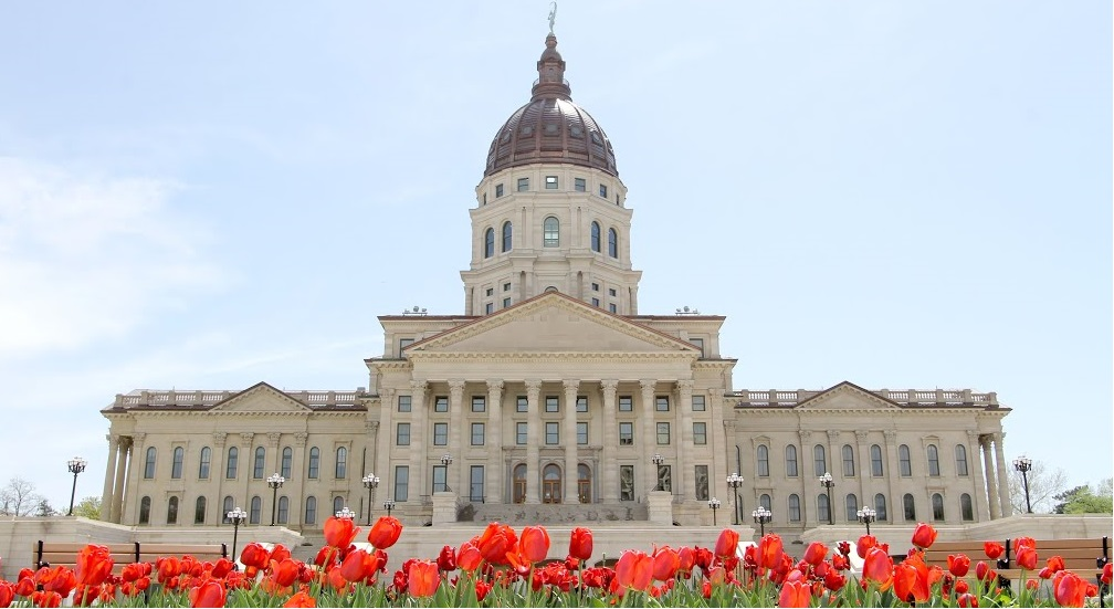 Kansas Capitol Building in Spring